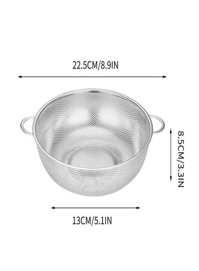 CLOUDTAIL CHOICE Sink Colander Strainer Round Drain Basket Stainless Steel Basket for Fruit Vegetable Washing (22 * 13 * 8CM) - Image 5